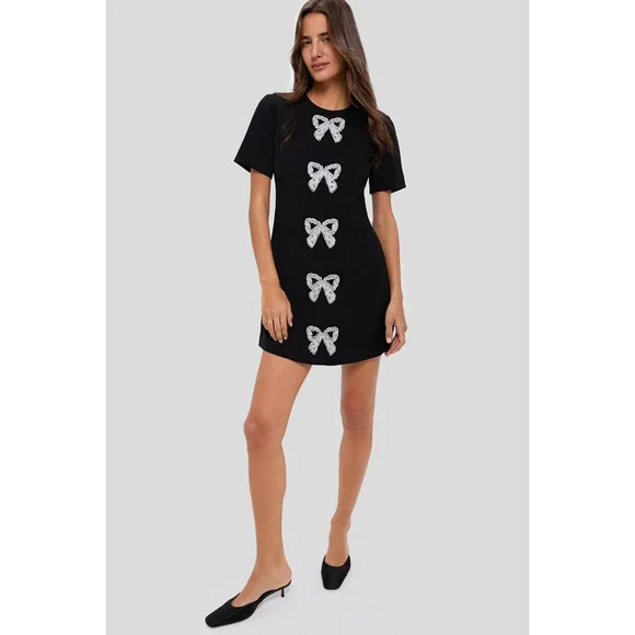 HYACINTH HOUSE Beaded Bows Bernadette Mini Dress Size XL NWT Women